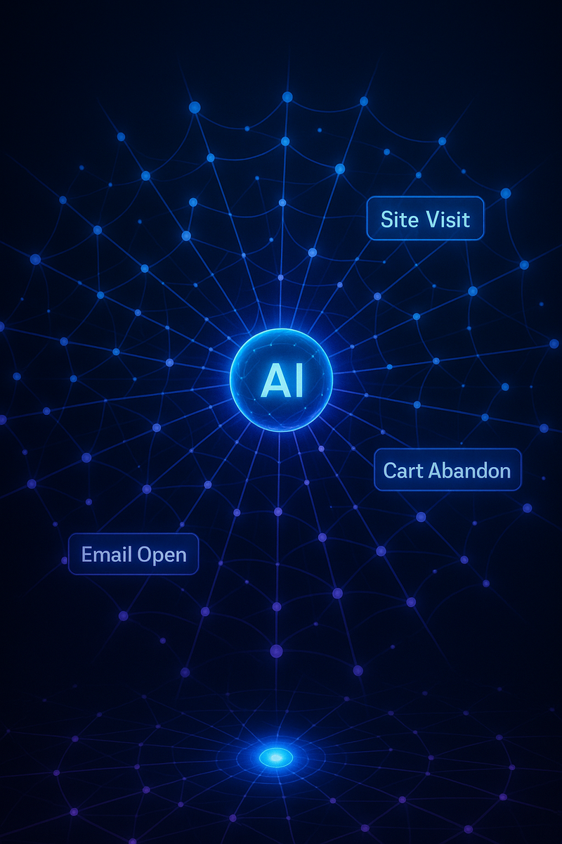 Stylized inbox and upward arrow representing ROI from email